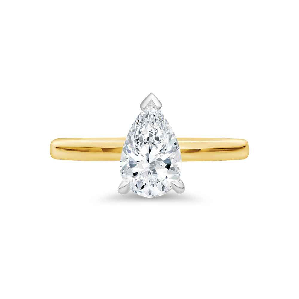 Pear Cut Lab Grown Diamond Solitaire Ring - Watsons Jewellers