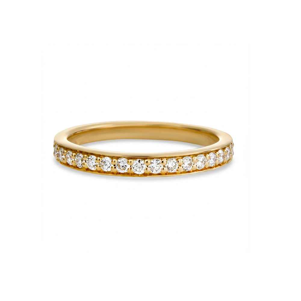 Bead Set Diamond Band 0.27ct - Yellow Gold