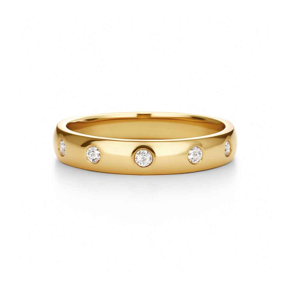 Flush Set Diamond Band