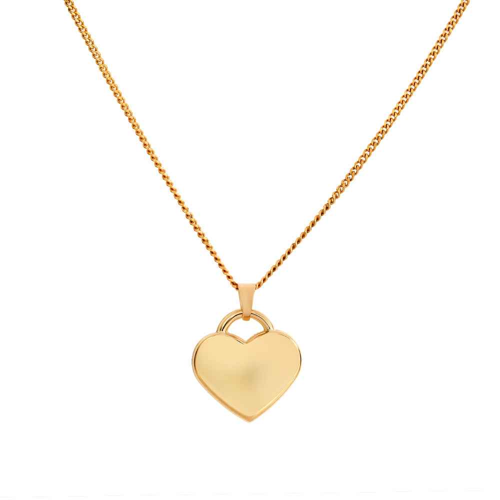 Heart Necklace 14mm - Yellow Gold