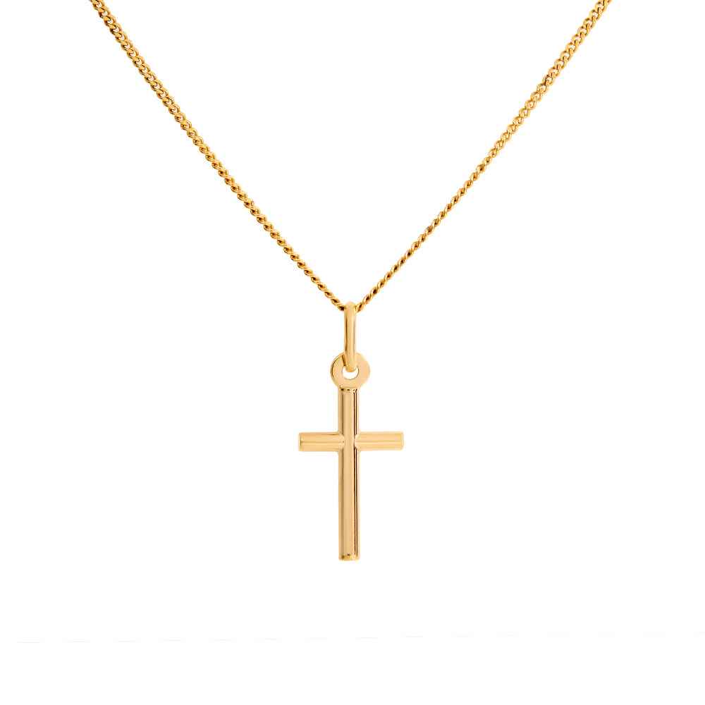 Cross Necklace 10x16mm - Yellow Gold