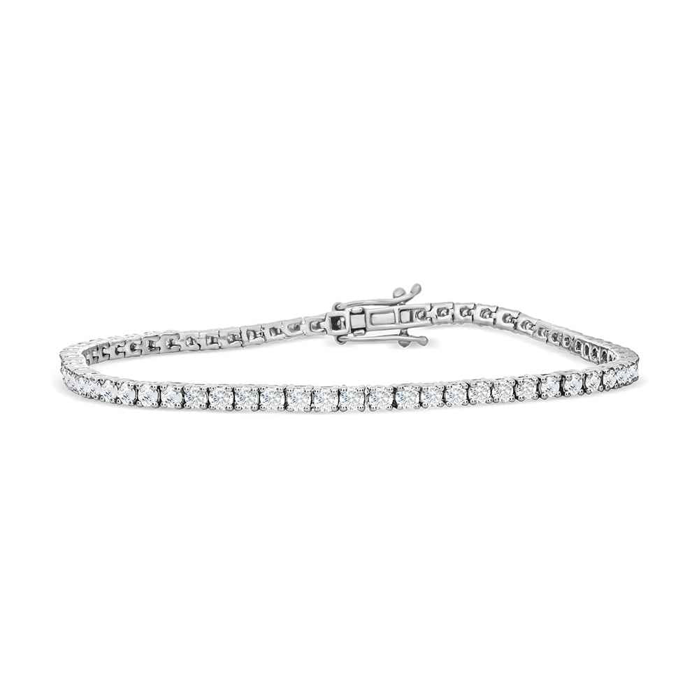 Lab Grown Diamond Tennis Bracelet 3ct - White Gold