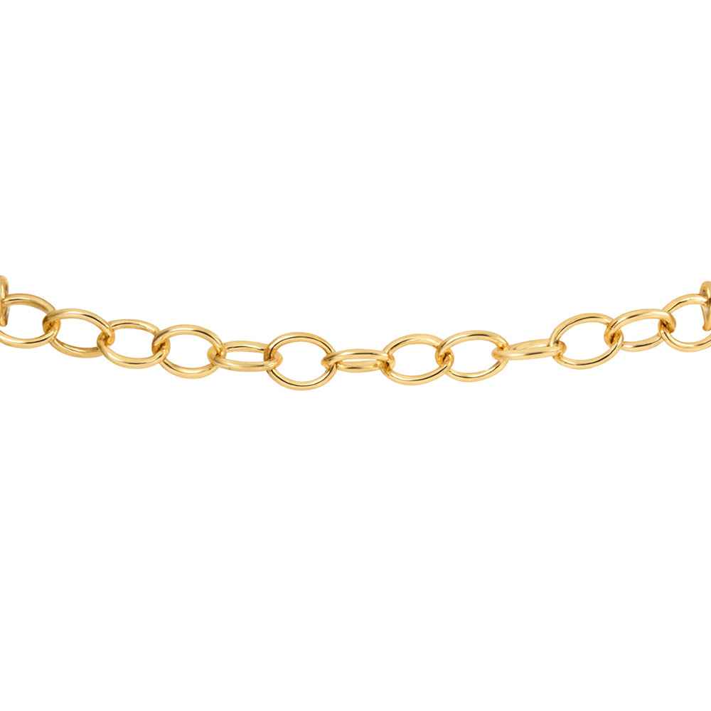 Italian Oval Link Bracelet 19cm - Yellow Gold