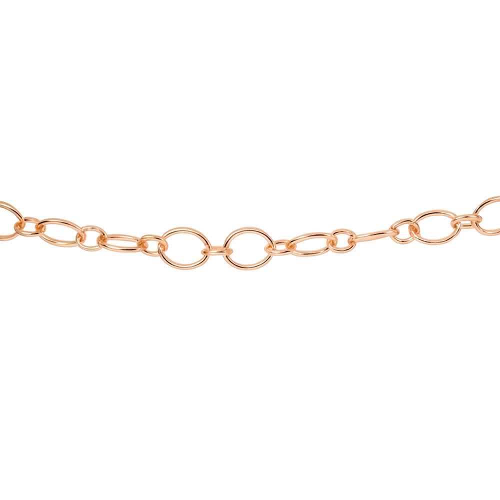 Italian Oval Link Bracelet 19cm - Rose Gold
