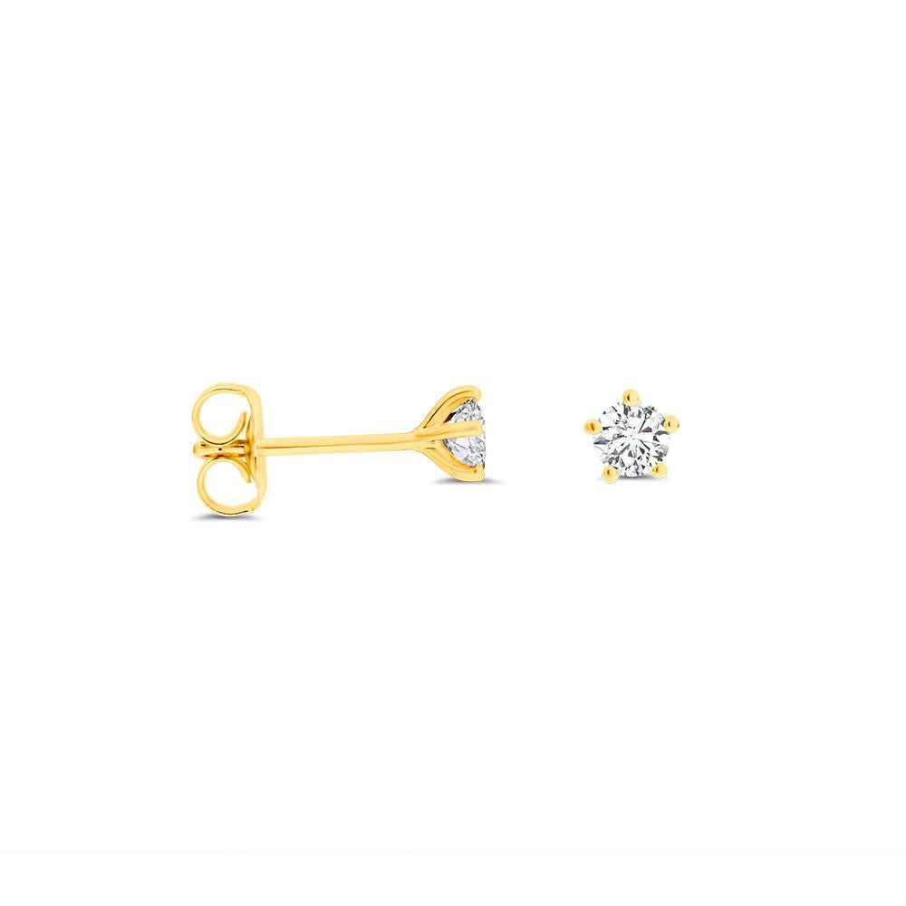Diamond Stud Earrings 0.40ct TDW - Yellow Gold
