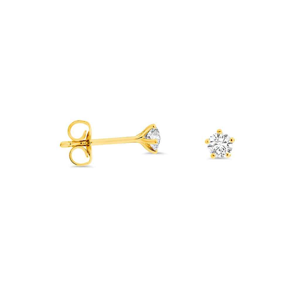 Diamond Stud Earrings 0.30ct TDW - Yellow Gold