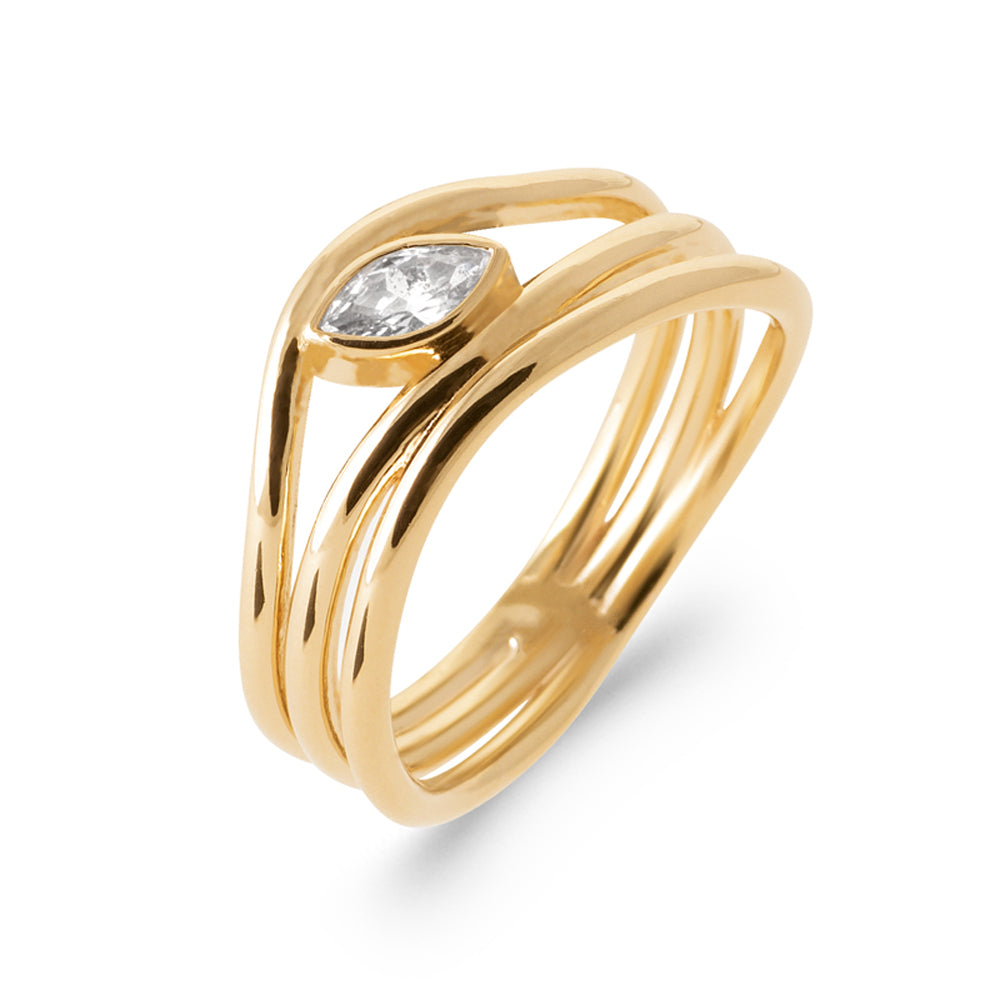 Bobbi Grace - Marquise & Wave Style Ring