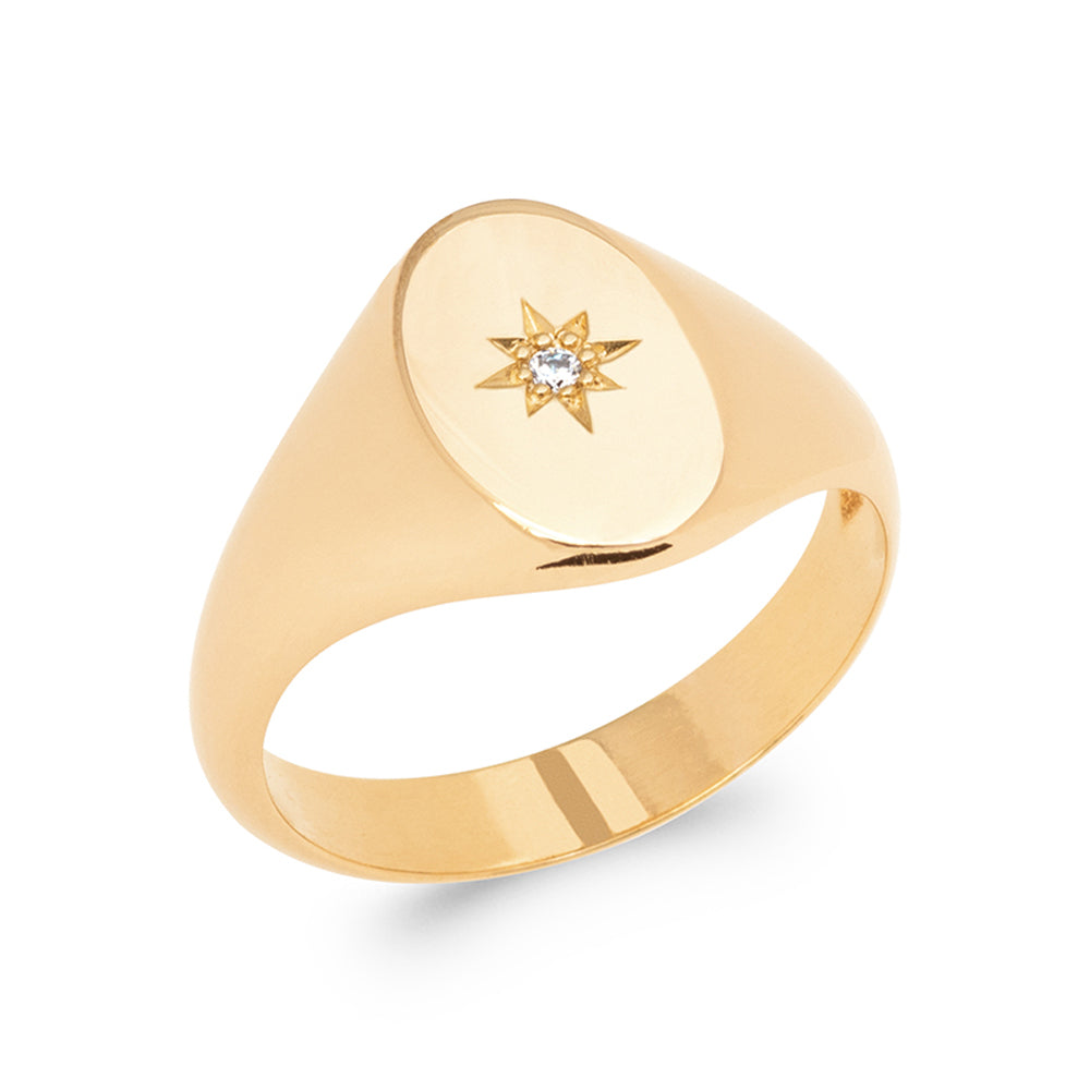 Bobbi Grace - Starburst Signet Ring