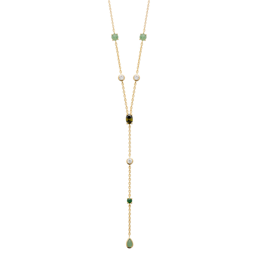 Bobbi Grace - Green Stone Necklace