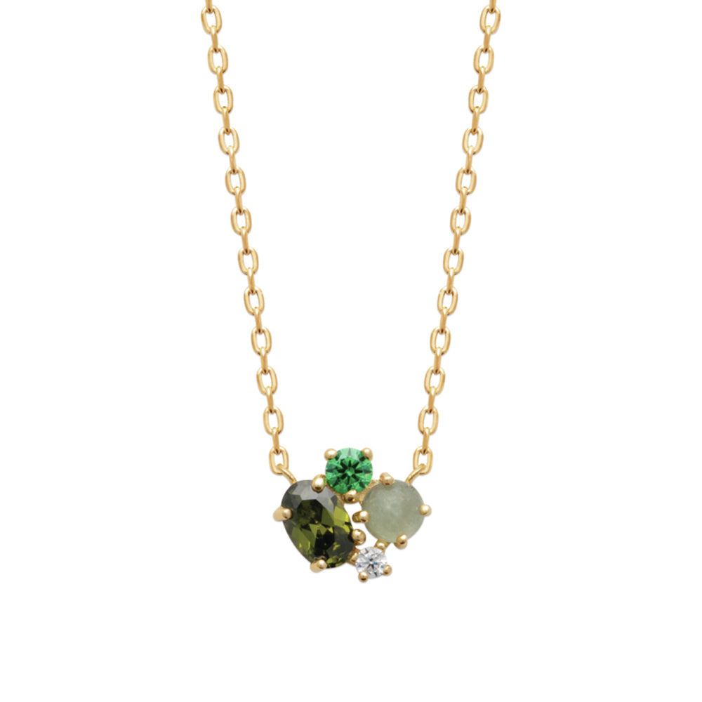 Bobbi Grace - Green Stone Necklace