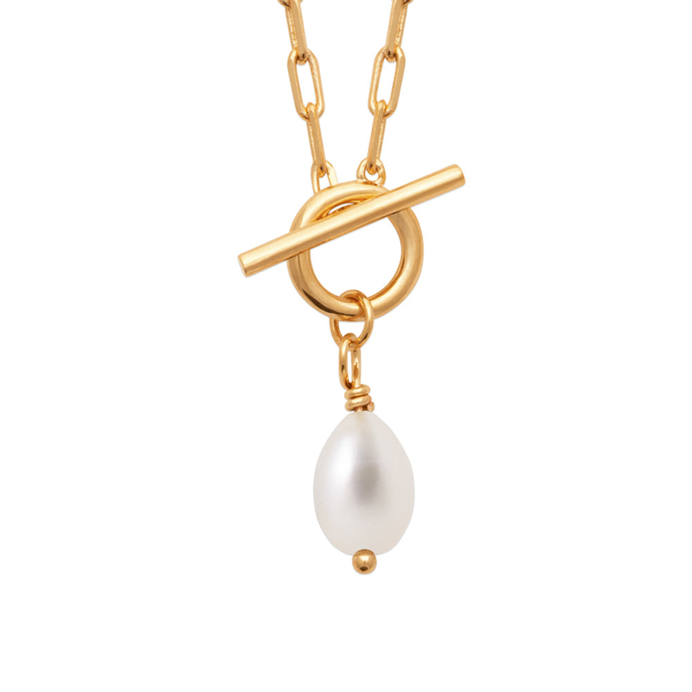 Bobbi Grace- Pearl T-Bar Necklace