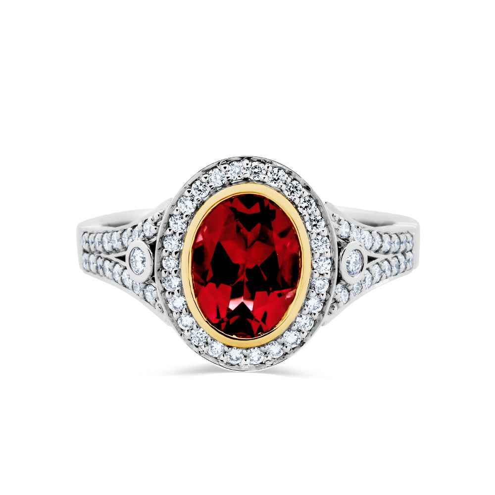 Pink Tourmaline & Diamond Ring