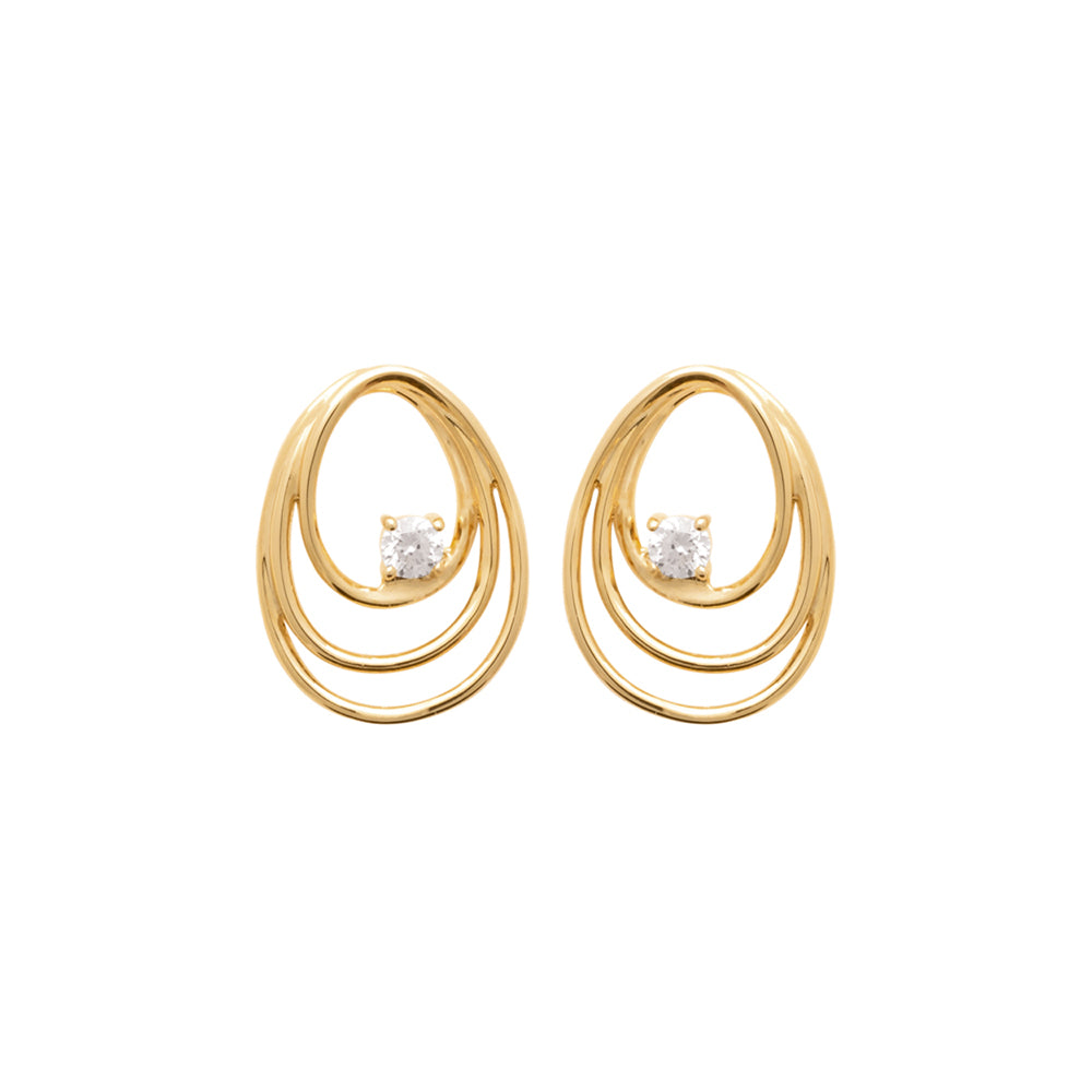 Bobbi Grace - Oblong Stud Earrings