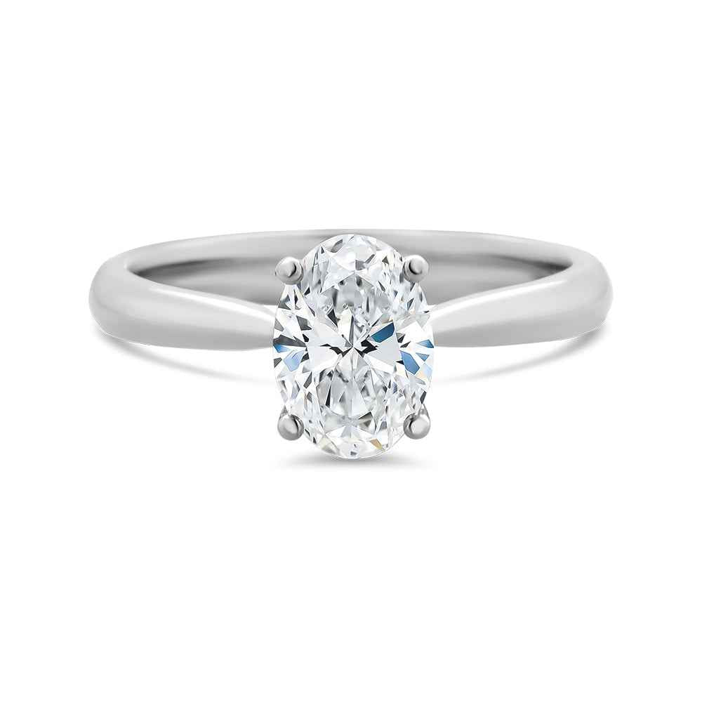 Oval Solitaire Diamond Ring 1ct - Watsons Jewellers