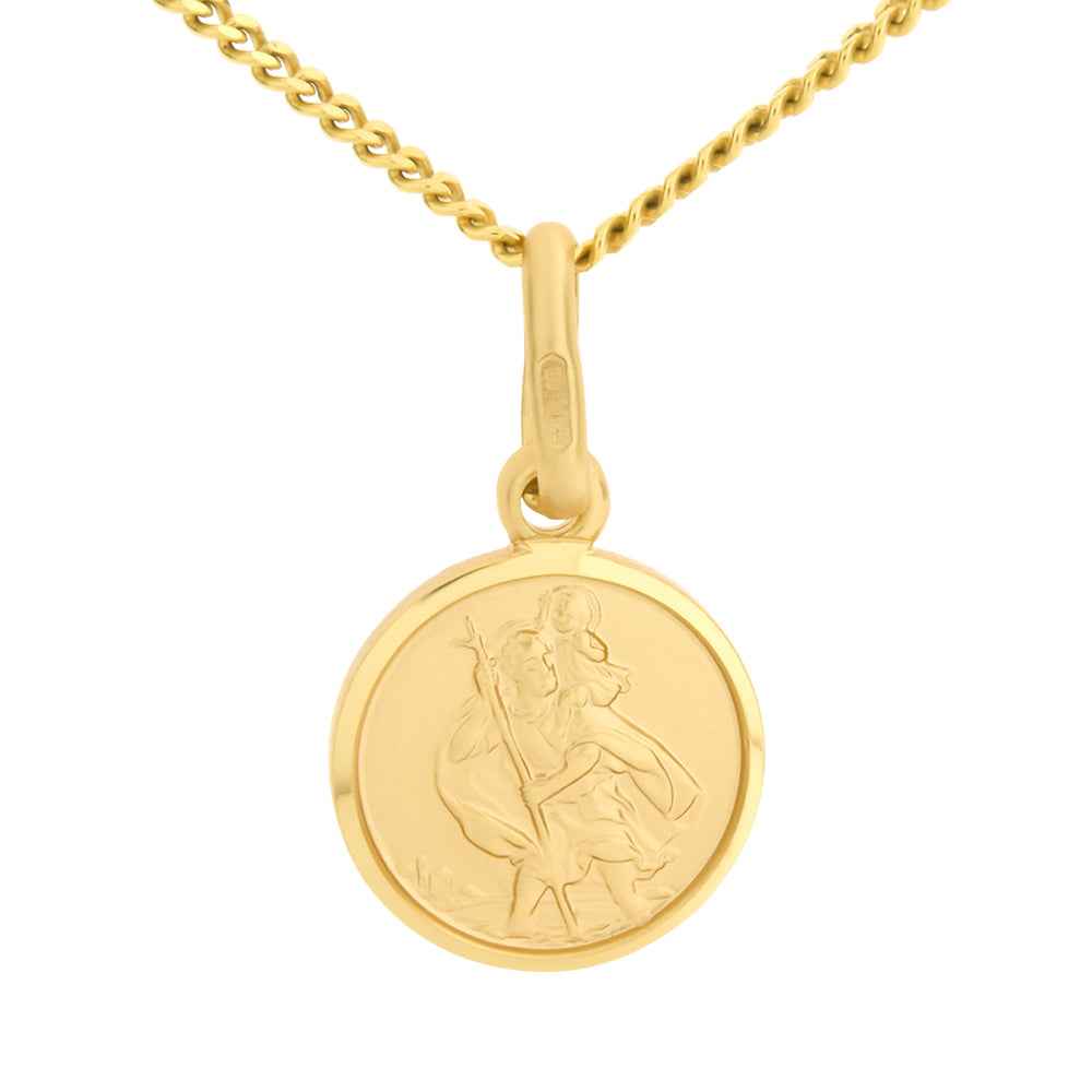 St Christopher 10mm - Yellow Gold