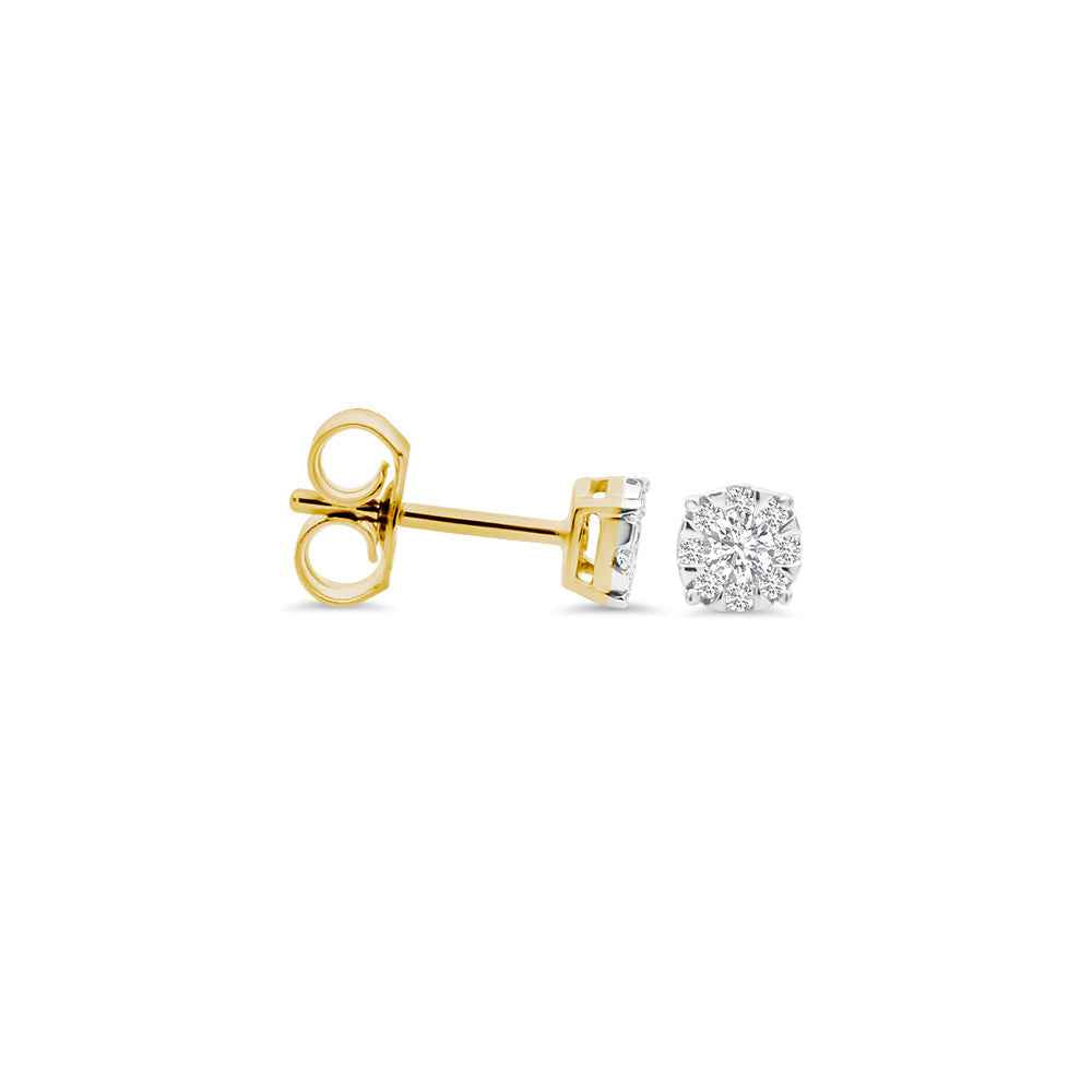 Round Shaped Diamond Stud Earrings