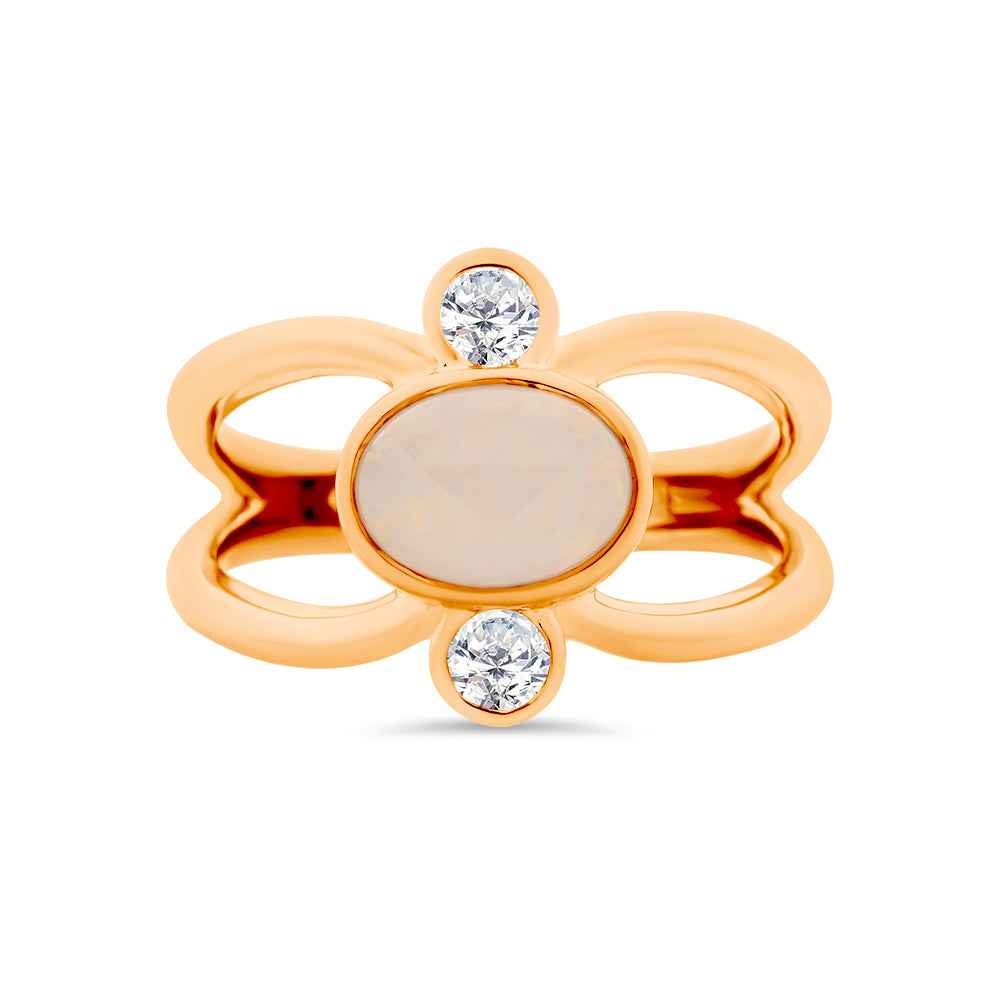 Opal & Sapphire Ring
