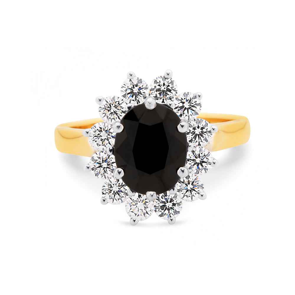 Australian Sapphire & Diamond Ring