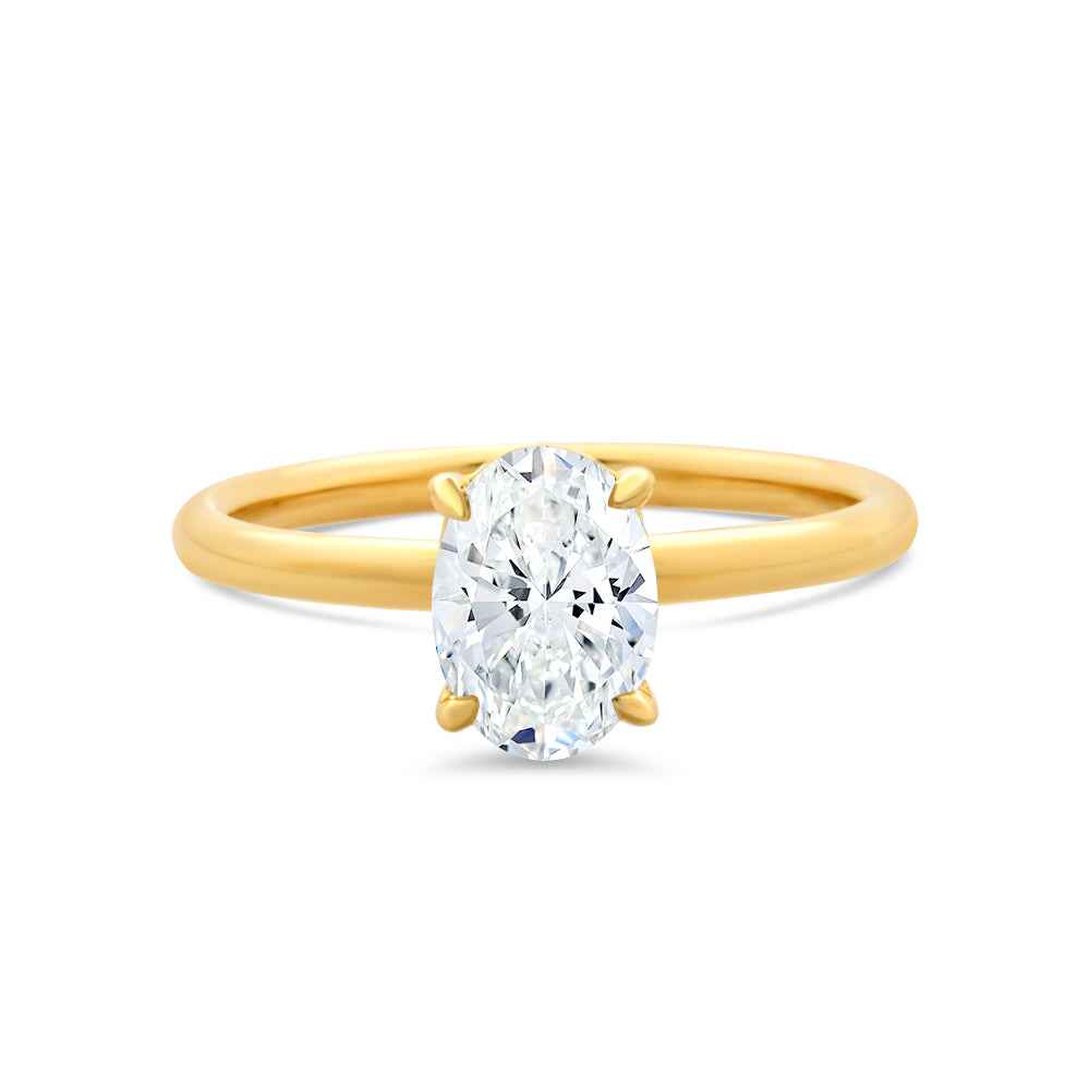 Oval Solitaire Lab Grown Diamond Ring 1ct - Watsons Jewellers