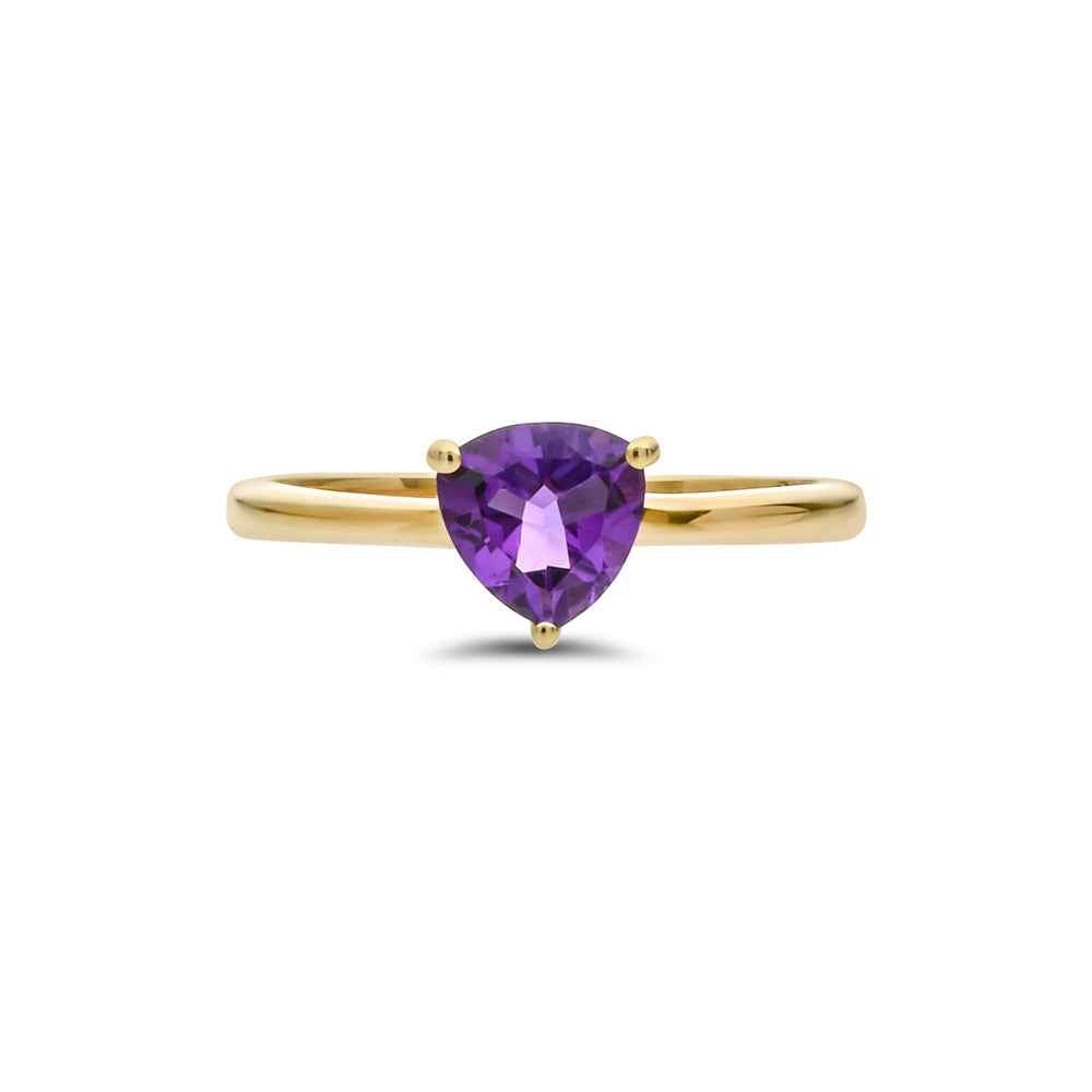 9CT YG AMETHYST RING