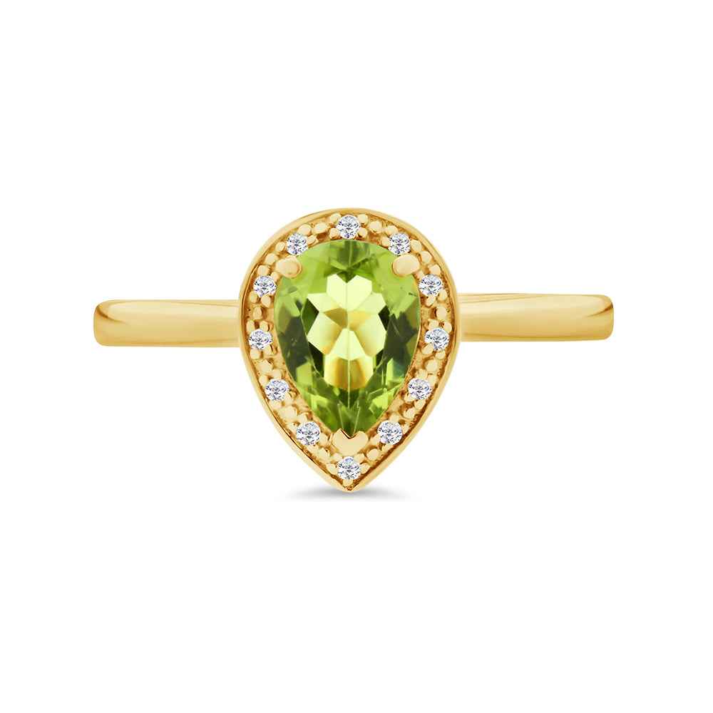 Peridot & Diamond Ring