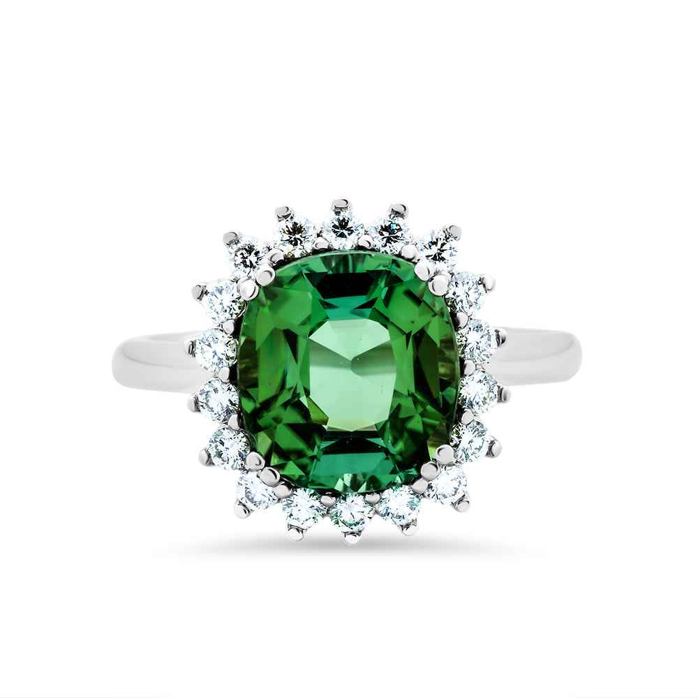Tourmaline & Diamond Ring