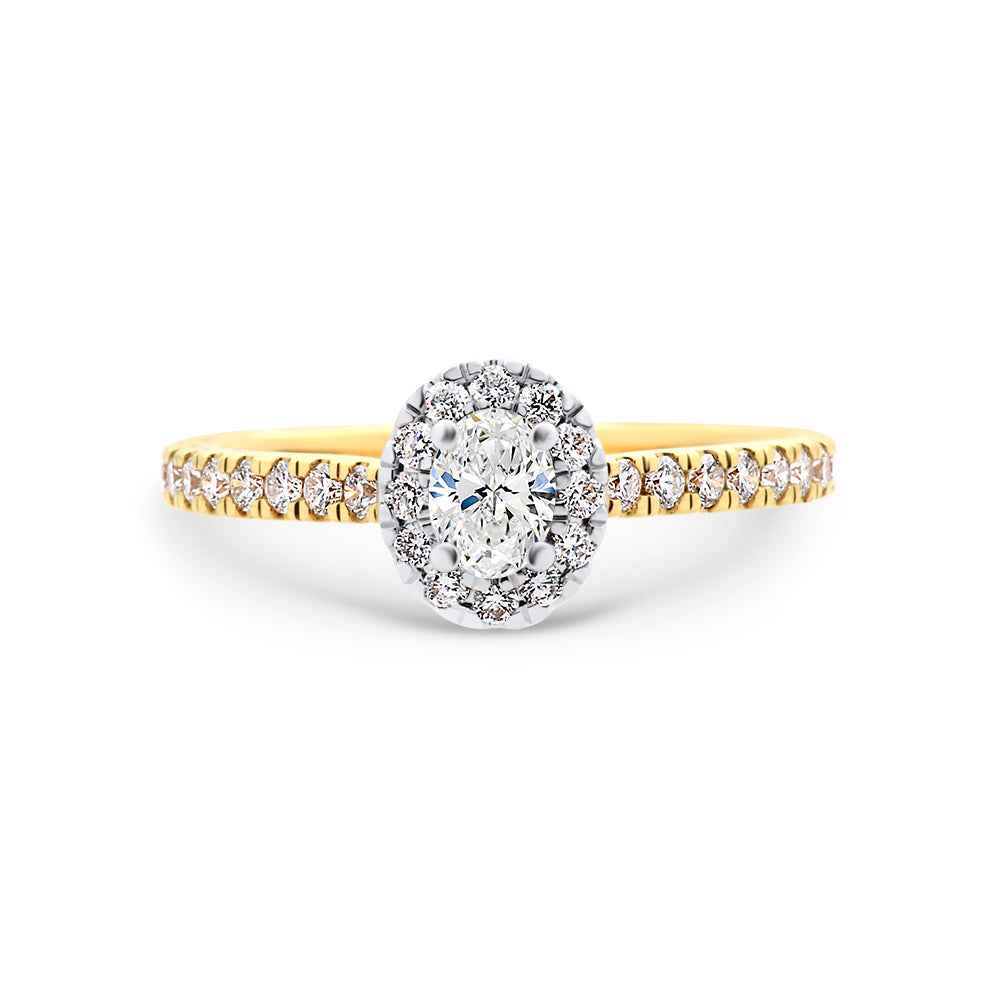 Oval Halo Diamond Ring - Watsons Jewellers