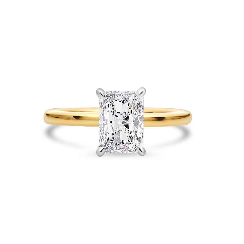 Radiant Cut Solitaire Lab Grown Diamond Ring 1.55ct