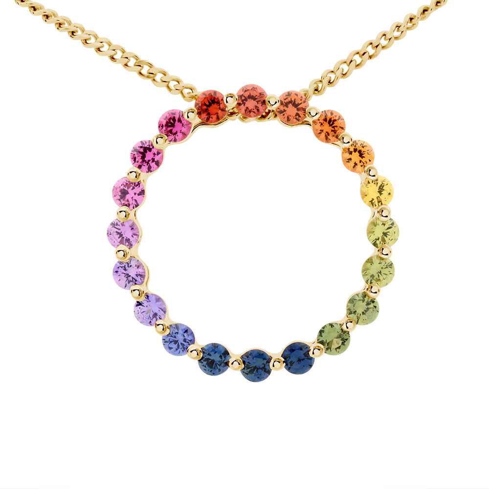 Rainbow Sapphire Pendant
