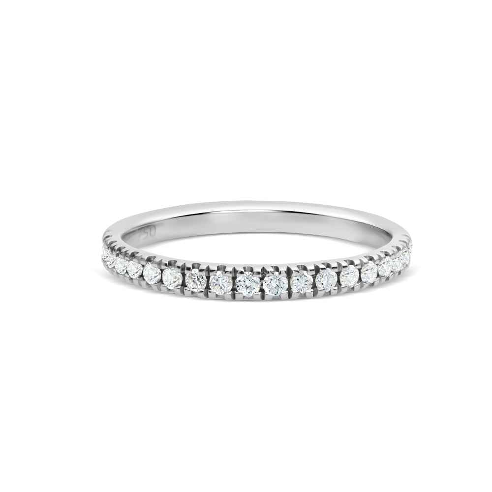 Claw Set Lab Grown Diamond Band 0.30ct TDW - White Gold