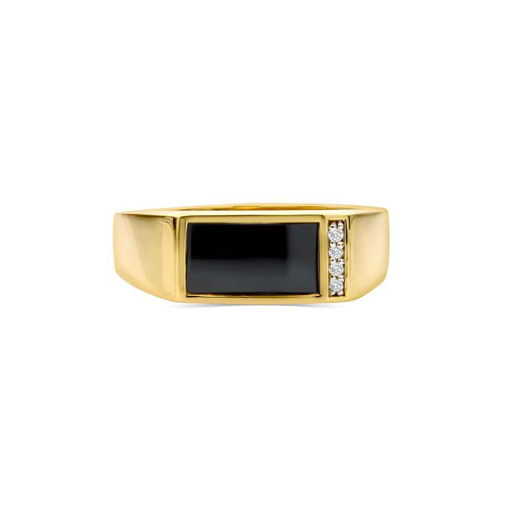 Onyx & Diamond Ring