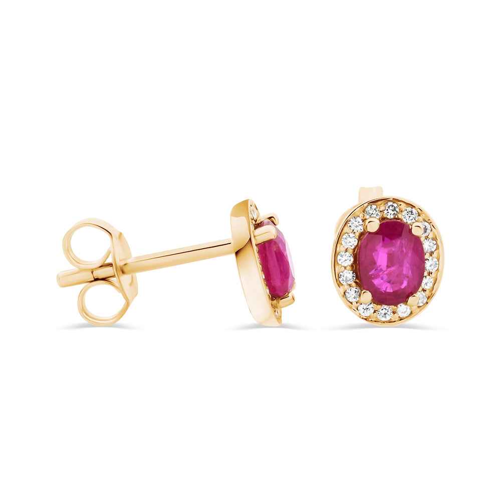 Ruby & Diamond Earrings
