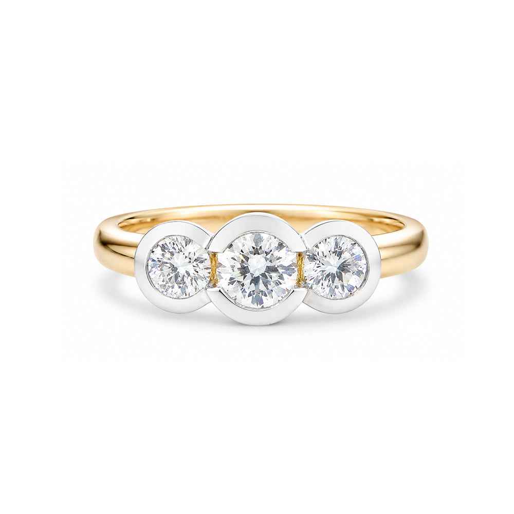 Trilogy Mined Diamond Ring 1ct TDW - 2-Tone - Watsons Jewellers