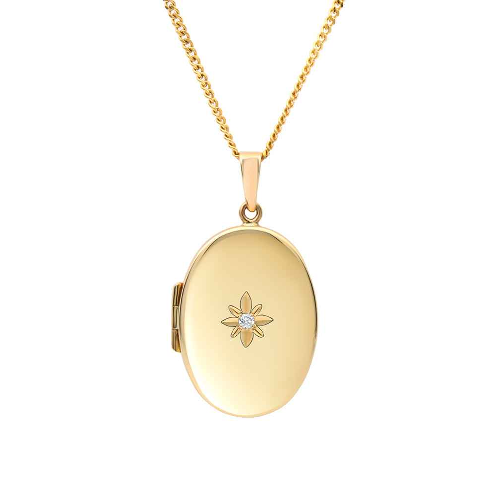 Star Set Oval Locket