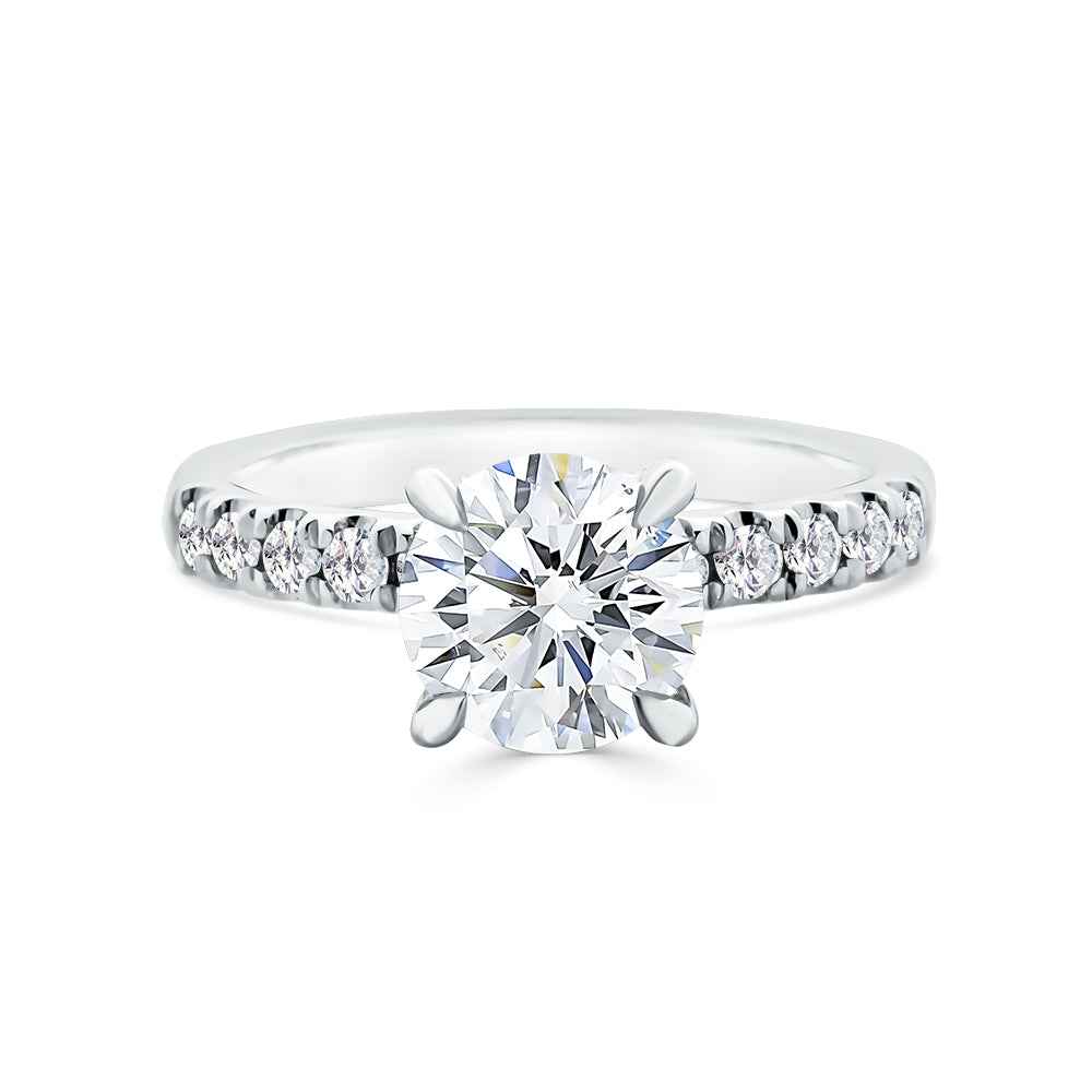 18CT WG CLAW SET LAB GROWN & MINED DIA RING 1.75 CT TDW D E-FG VS1-SI - Watsons Jewellers
