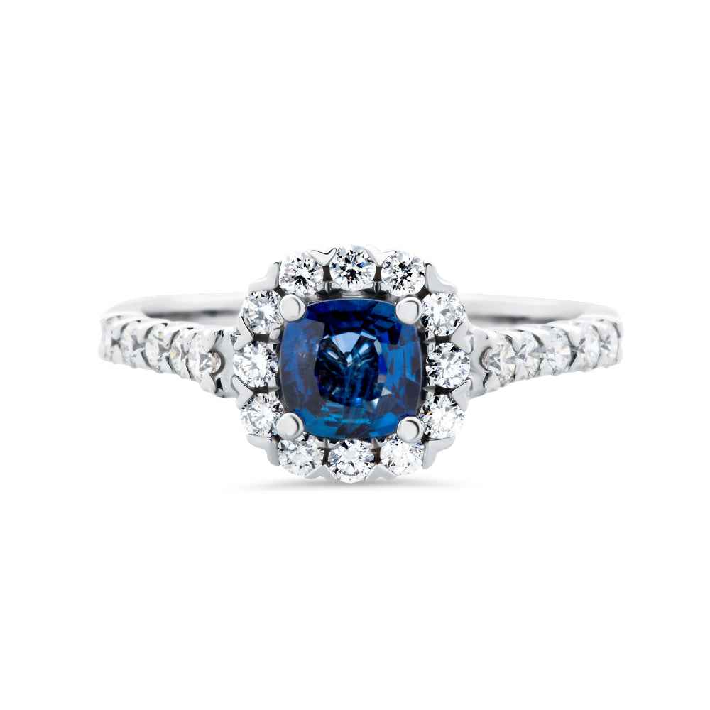 Ceylon Sapphire & Diamond Ring
