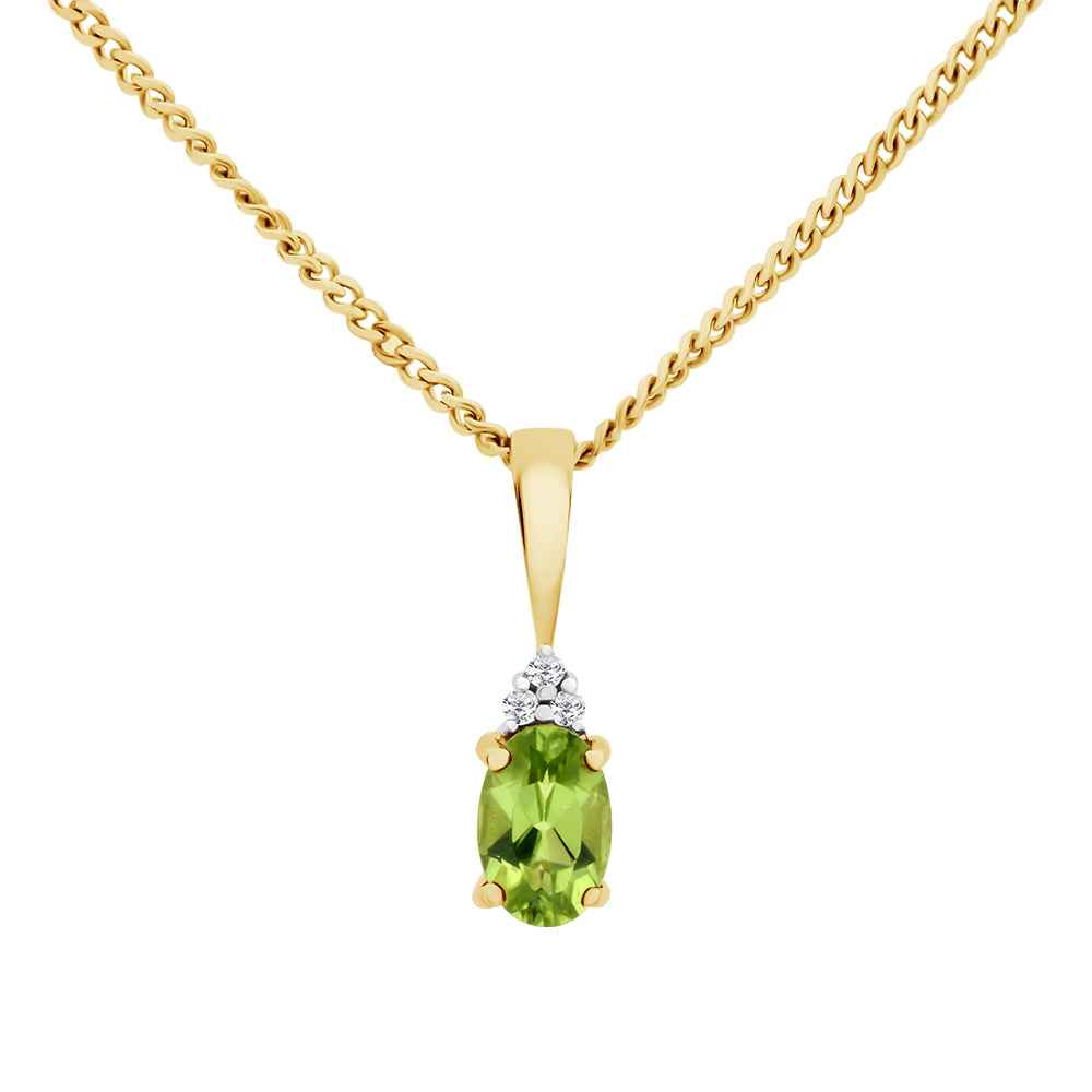 Peridot & Diamond Pendant