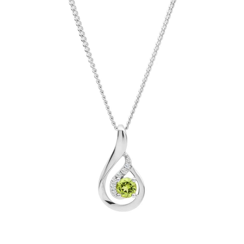Peridot & Diamond Pendant