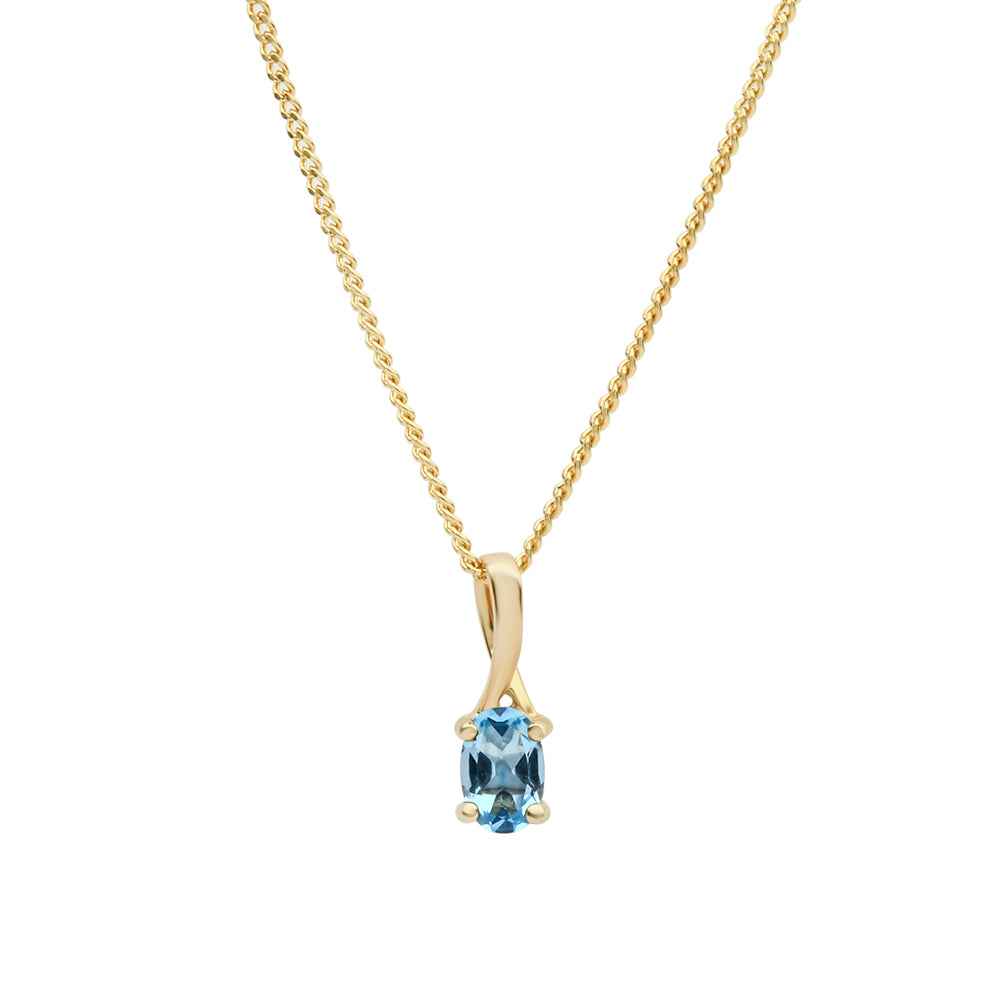 Swiss Blue Topaz Pendant