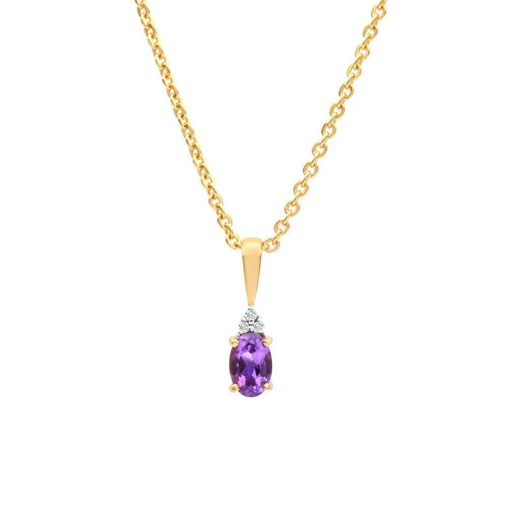 Amethyst & Diamond Necklace