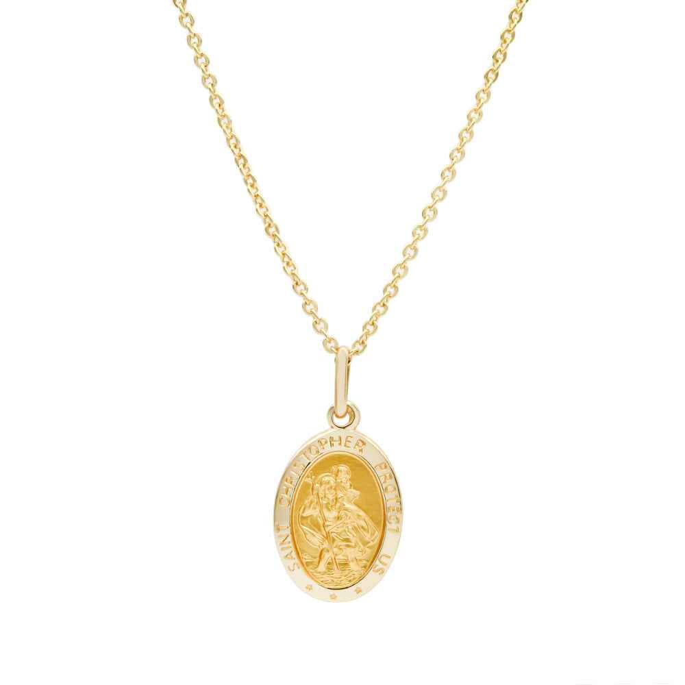 St Christopher Oval Necklace