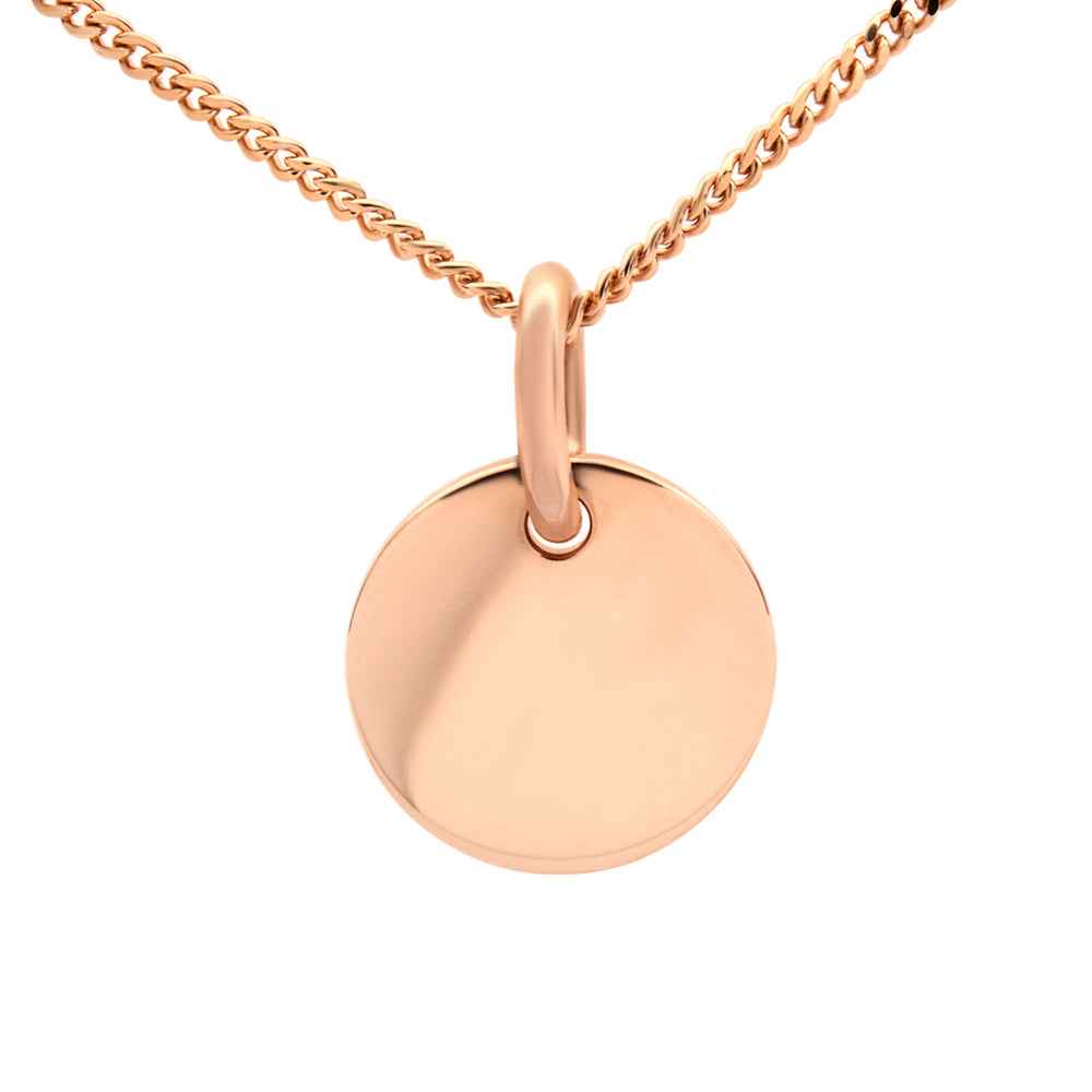 Disc Pendant 12mm - Rose Gold