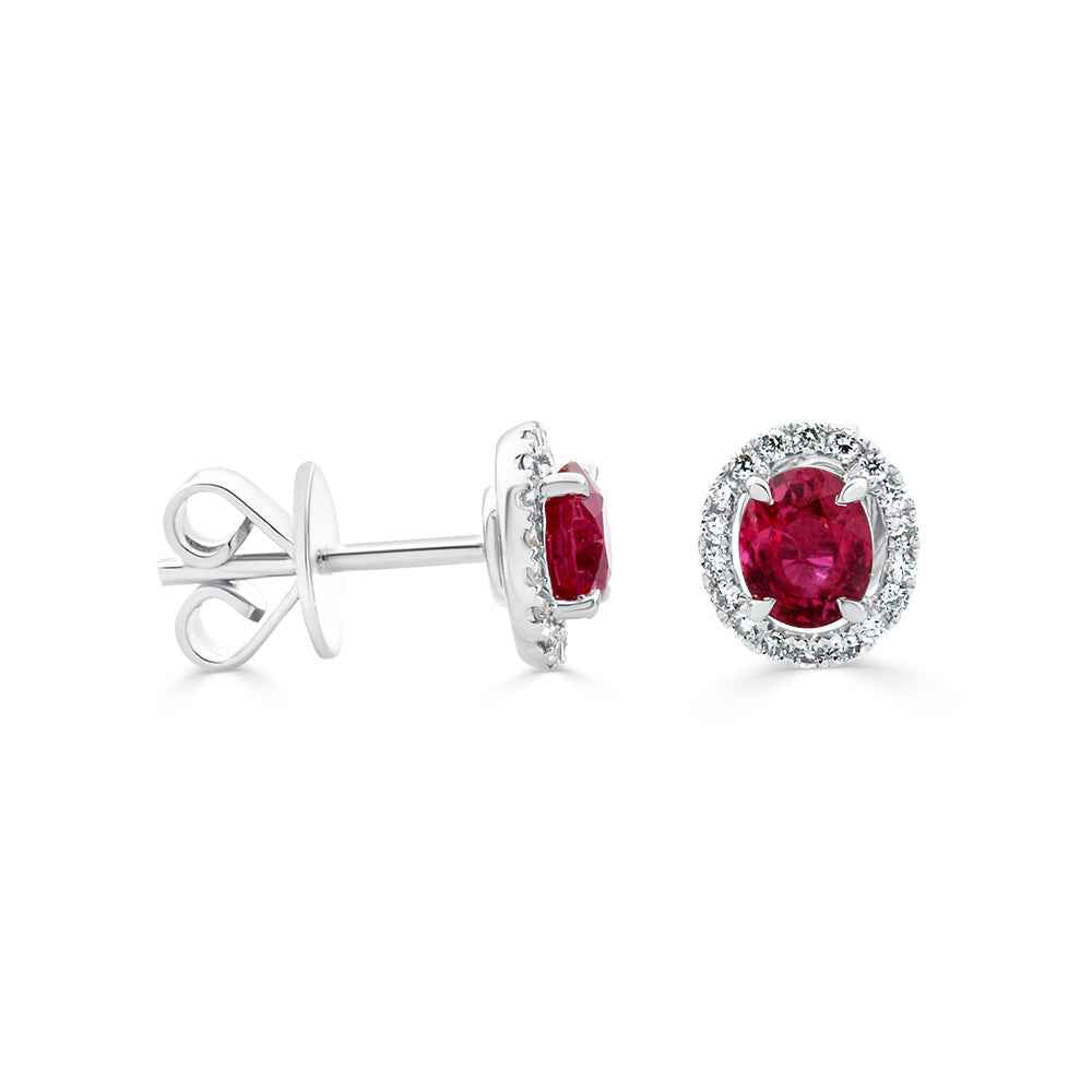 Ruby & Diamond Earrings