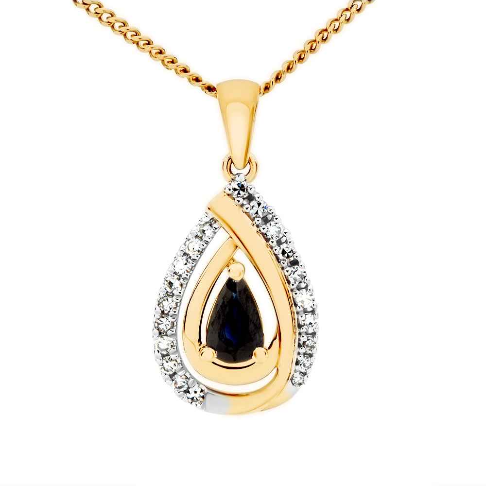 Sapphire & Diamond Pendant