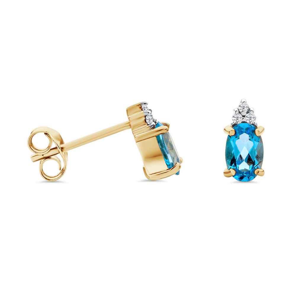 Swiss Blue Topaz Earrings