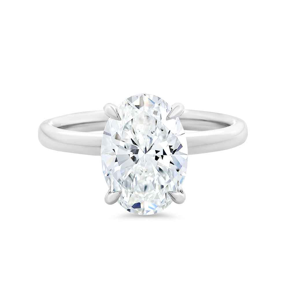 Oval Solitaire Lab Grown Diamond Ring 2.5ct - Watsons Jewellers
