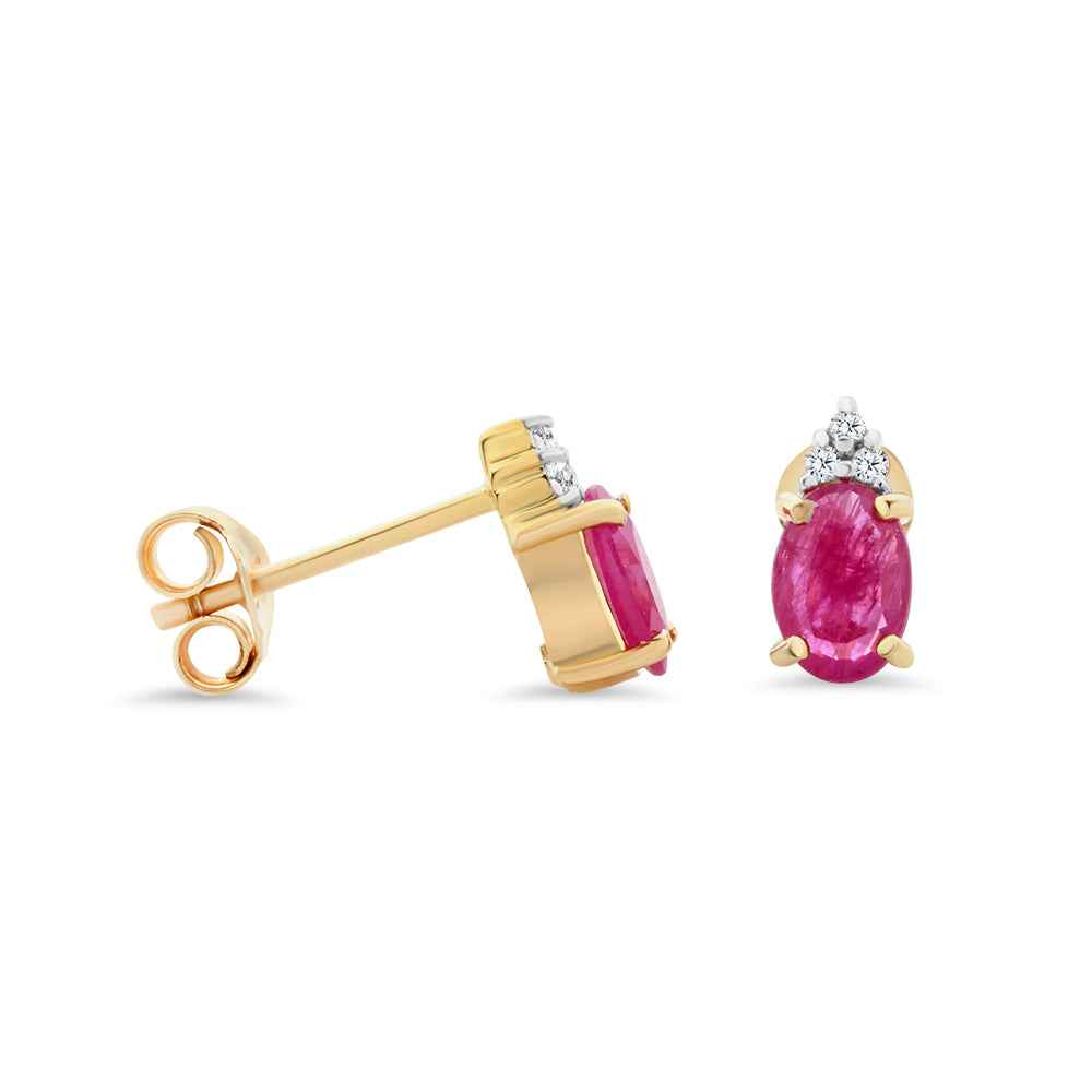 Ruby & Diamond Earrings