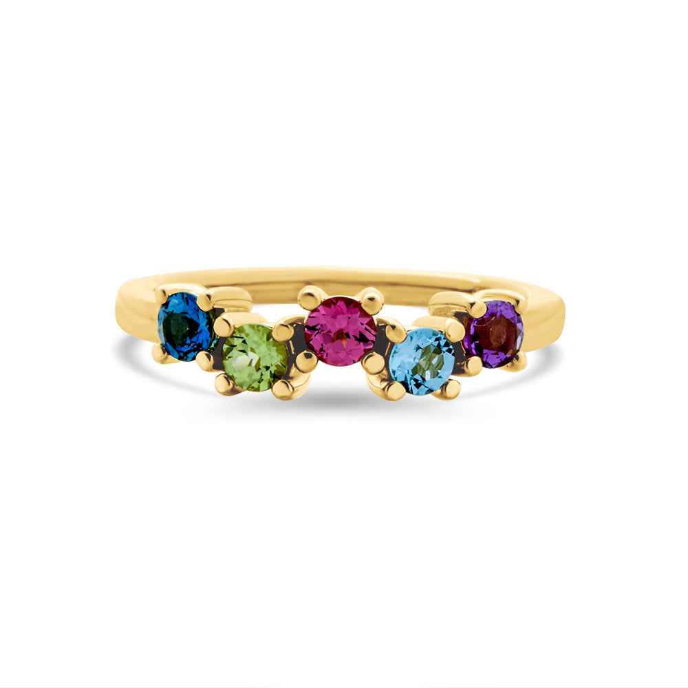 Amethyst, Topaz, Garnet & Peridot Ring