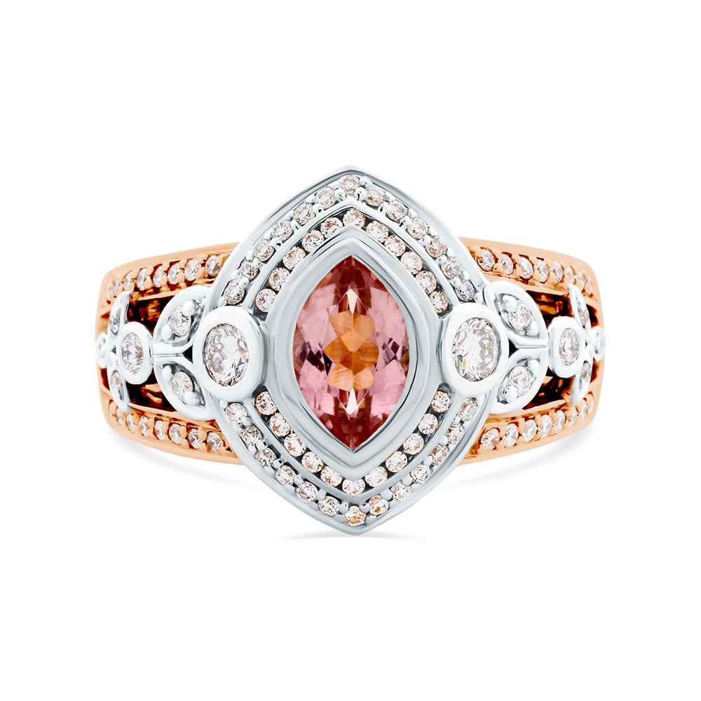 Tourmaline & Diamond Ring