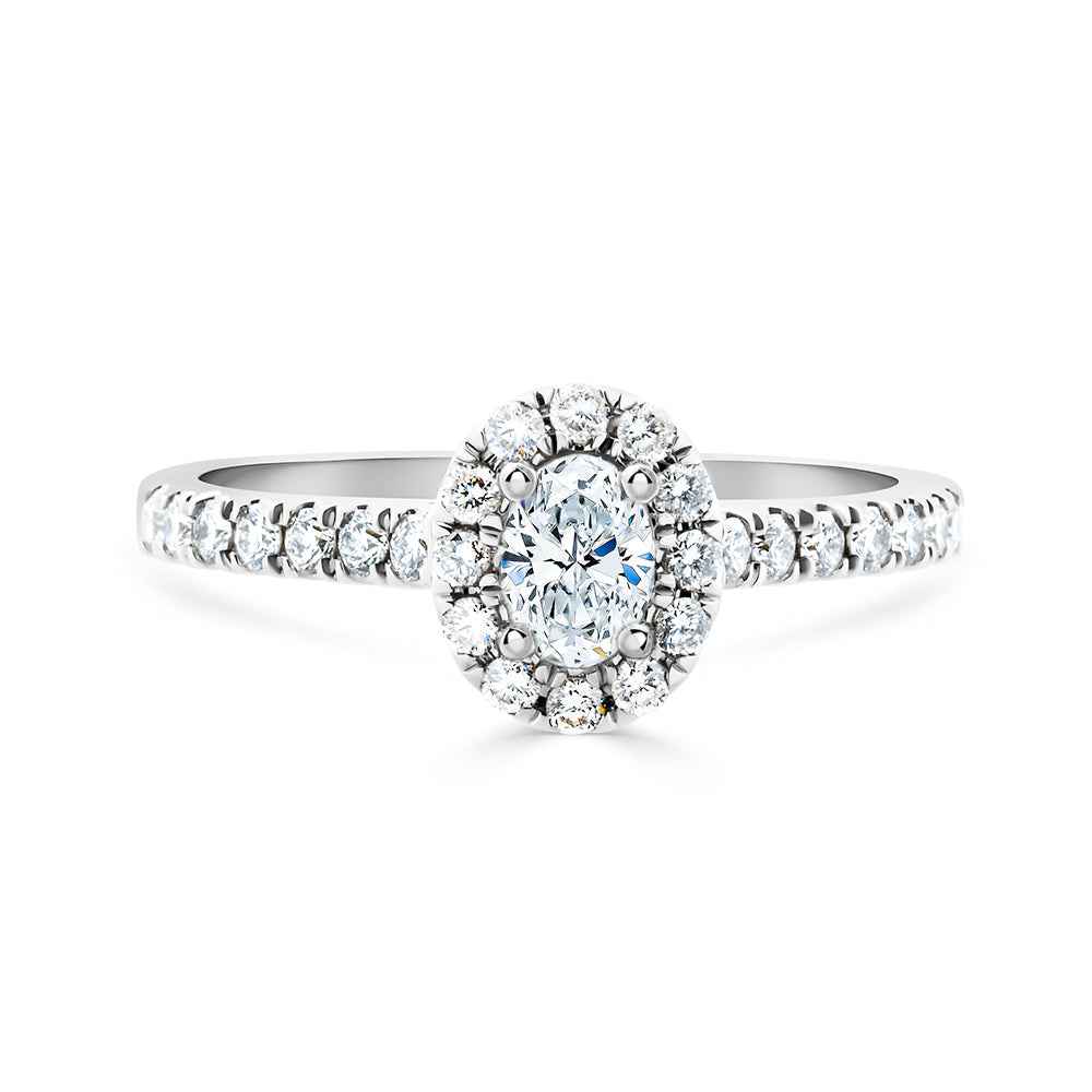 Oval Halo Diamond Ring - Watsons Jewellers